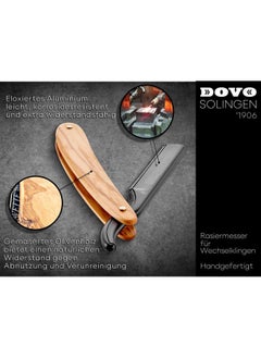 DOVO Shavette with Olivewood Handle  - Image 4