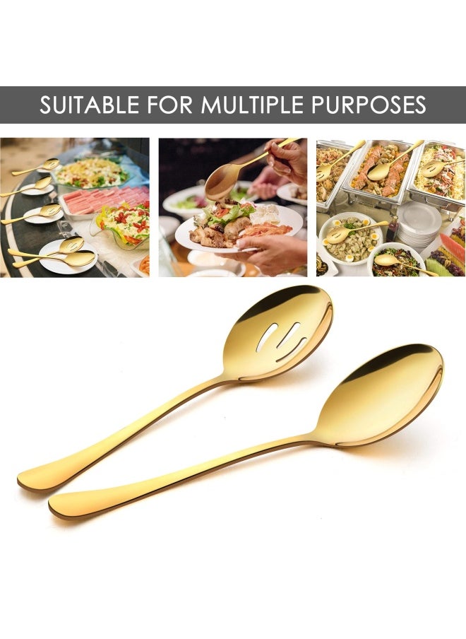 8 Piece Large Gold Serving Spoons Gold Slotted Serving Spoons 9.8Inch Stainless Steel Serving Utensils For Party Buffet Restaurant Banquet Dinner Catering Dishwasher Safe - pzsku/Z5A6231CA73B01A658C2CZ/45/_/1721028813/1d0da710-e99c-4b0e-9814-95fcb6569d3d