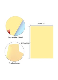 MARKQ Yellow Colored Paper, 100 Sheets A4 Color Paper sheets for Decorating Drawing Origami DIY Arts and Crafts, 80gsm 29.7 cm x 21 cm  - Image 2