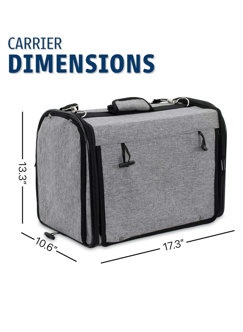 Bird Travel Strap Portable Cage Premium Small Pet Bag Carrier, Removable and Foldable, Suitable for Budgerigars, Canaries, Canaries (Grey) - Image 3