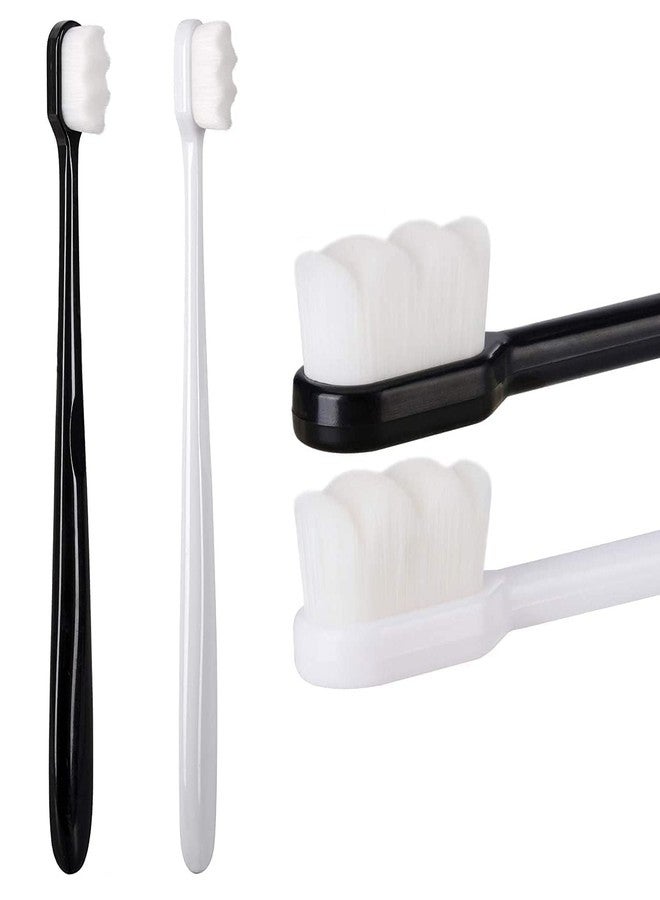 Daletu Toothbrush for Sensitive Gums, Micro Fur Manual Toothbrush with 20000 Soft Floss Bristle for Men, Women, Elderly, Braces and Gum Recessions, Protect Fragile Gums (2PCS) - Image 1