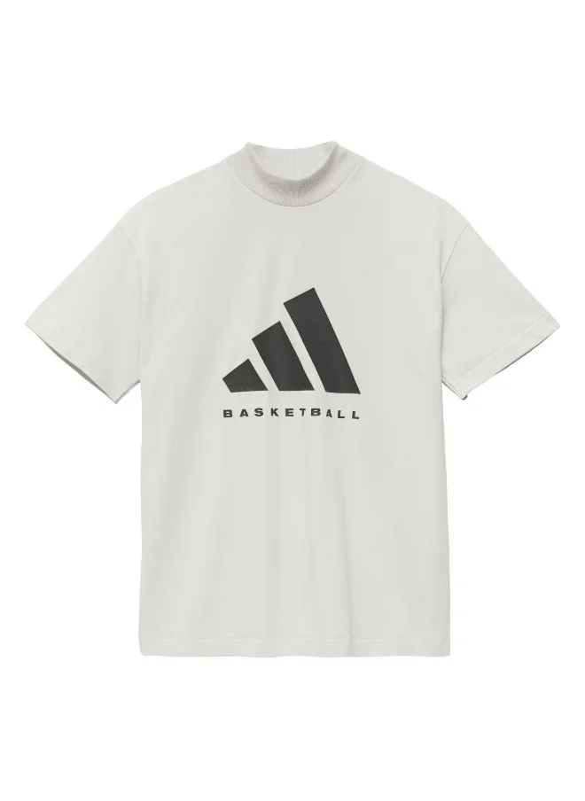 اديداس Adidas One Ctn Jer T Grey Basketball T-Shirts For Unisex Xs