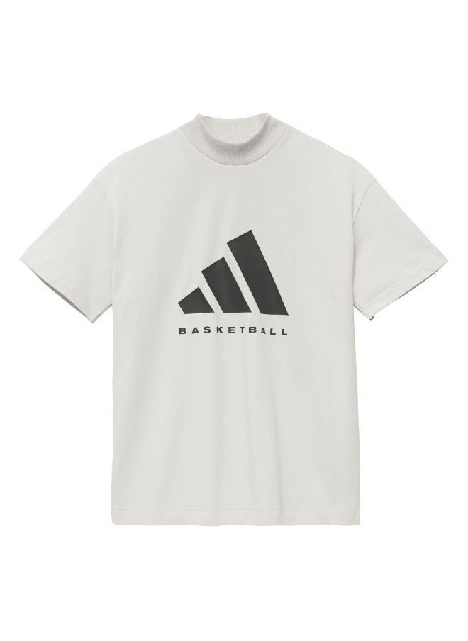 Adidas Adidas One Ctn Jer T Grey Basketball T-Shirts For Unisex Xs  - Image 1