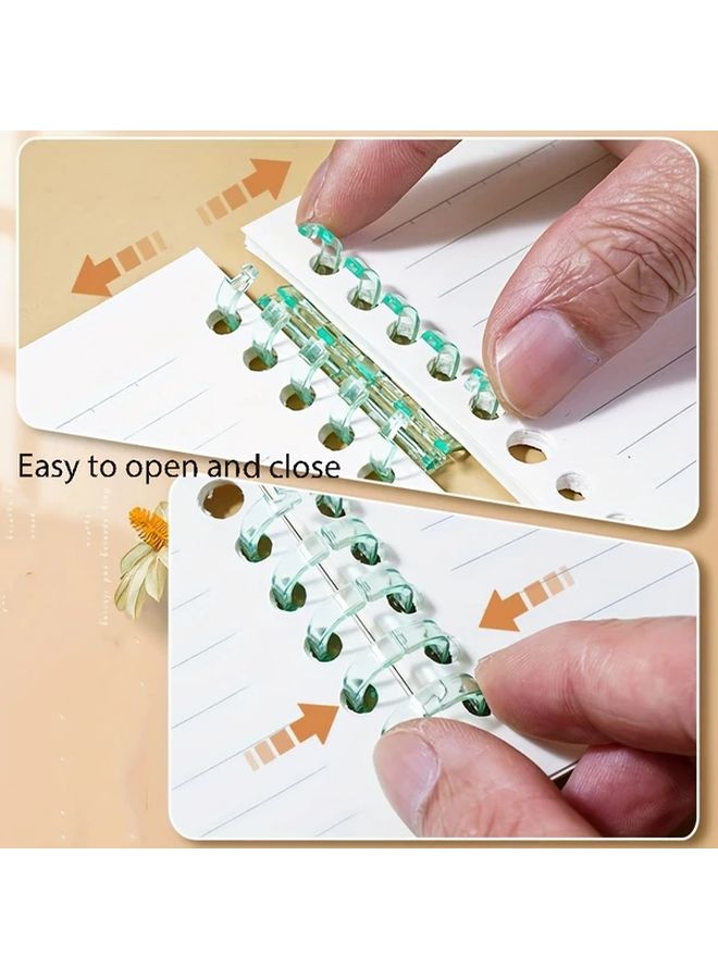 5 Pcs White 5 Hole Plastic Loose Leaf Buckle Detachable Notebook Binding Ring Coil Clip For Office DIY - Image 4