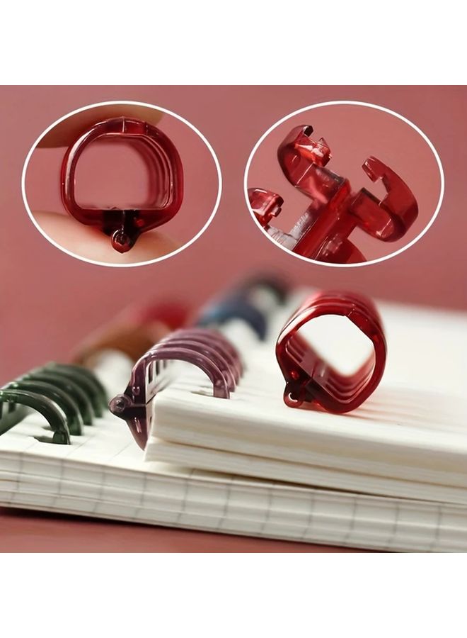 5 Pcs White 5 Hole Plastic Loose Leaf Buckle Detachable Notebook Binding Ring Coil Clip For Office DIY - Image 5