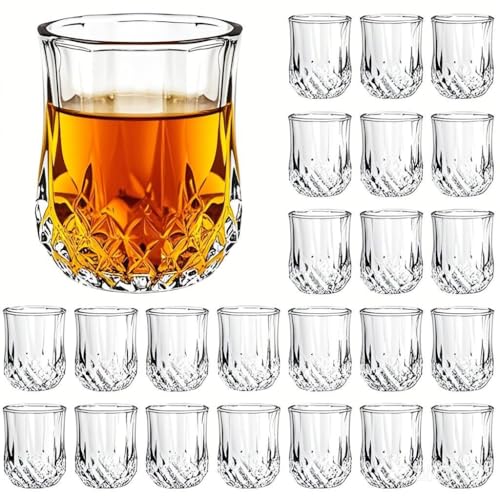 INFTYLE Shot Glasses Set of 24-1.5oz Small Mini Shot Glasses Classic Whisky Vodka Tequila Sherry Brandy Cordial Mini Snifters Glasses For Parties Bars - Image 1