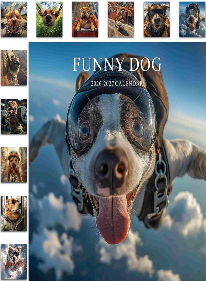 Gannyfer Calendar 2025-2026, July 2025 to December 2026, 18 Months Calendar 2025, Large Wall Calendar Size 12" x 24"（opened）, Perfect as Gifts for Friends, Family or Colleagues (Funny Dog) - Image 1