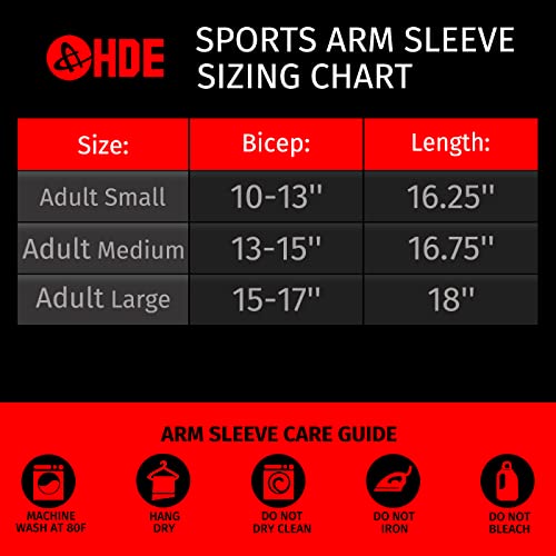 HDE Arm Sleeves for Men Women, Compression Sleeve Arm UV Protection Basketball Baseball Football Yellow - M - Image 5
