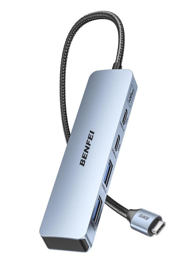 BENFEI USB C Hub 10Gbps, 4 Ports USB 3.2 Adapter with 2*USB-C and 2*USB-A 3.2 Ports Compatible for MacBook Pro/Air M2 M1, iPad, Dell, HP, Samsung(Not Support Monitor) - Image 1