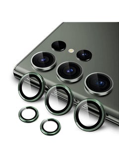Jetech Camera Lens Protector for Samsung Galaxy S23 Ultra 6.8-Inch, 9H Tempered Glass Metal Individual Ring Cover, Easy Installation Tray, HD Clear, Set of 5 (Green)  - Image 1
