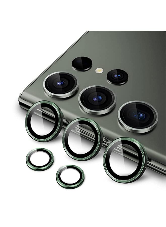 Jetech Camera Lens Protector for Samsung Galaxy S23 Ultra 6.8-Inch, 9H Tempered Glass Metal Individual Ring Cover, Easy Installation Tray, HD Clear, Set of 5 (Green)  - Image 1
