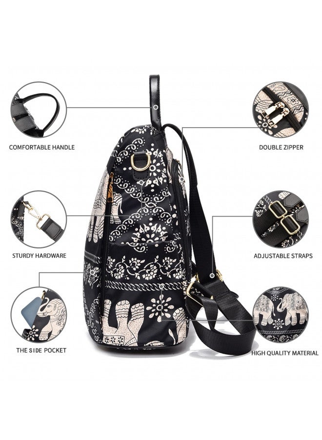 PINCNEL PINCNEL Women Backpack Purse Waterproof Nylon Anti-theft Rucksack Lightweight Shoulder Bag  - Image 4