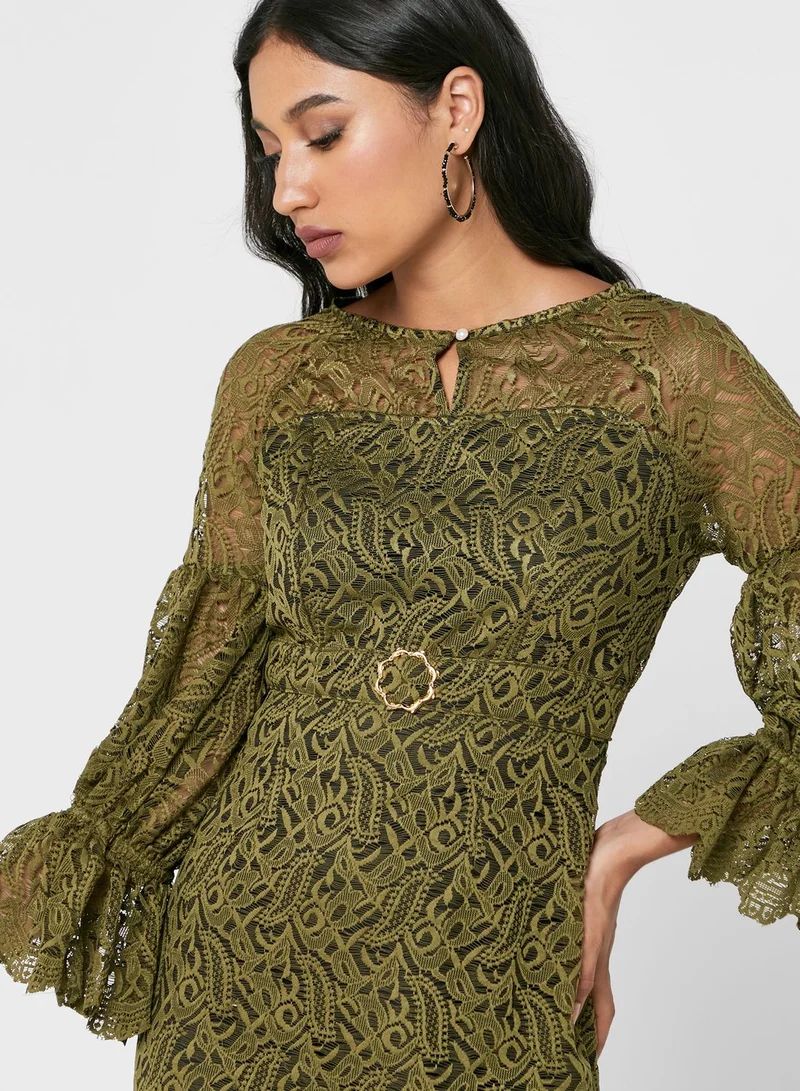 ELLA Puff Lace Dress