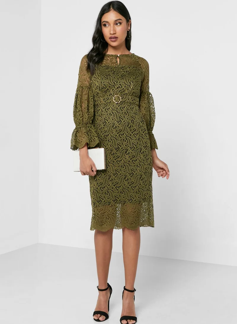 ELLA Puff Lace Dress