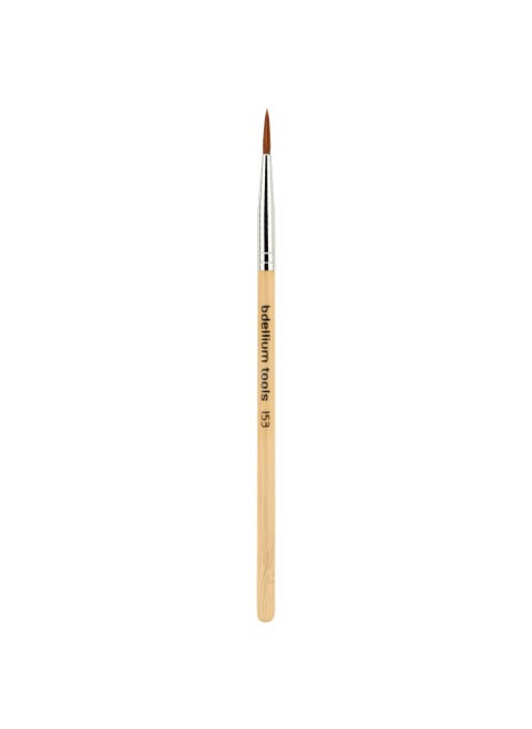 Bdellium Tools Professional Makeup Brush - Special FX Series 153 Capillary - With Soft Synthetic Fibers, For Capillary Detailing and Fine Line Work (Bamboo, 1pc)