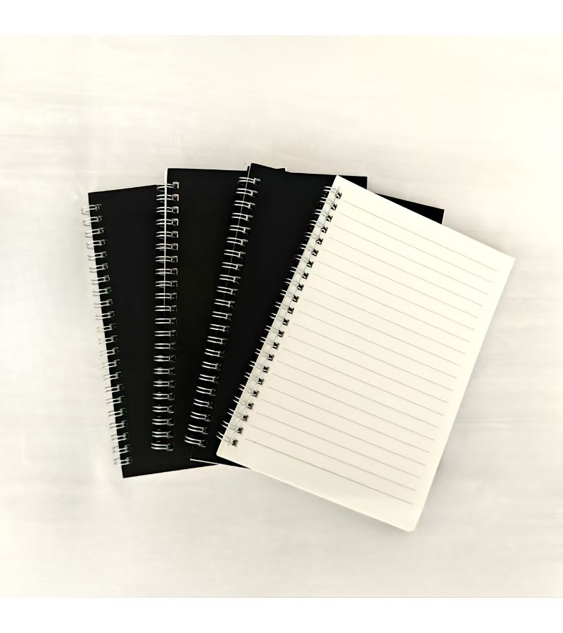 9pcs A5 Hardcover Coil Notebooks 60 Sheets 120 Pages Black Thick Paper for Work School Office - Image 2