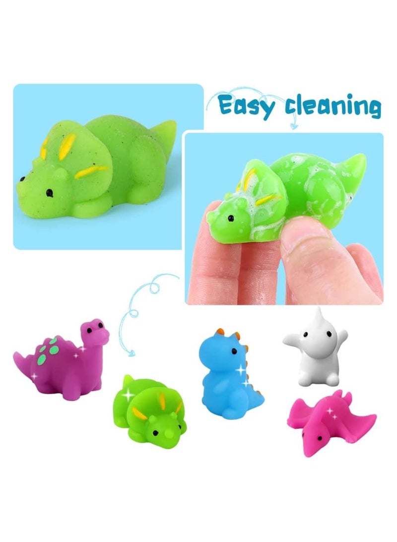 JOLLITY LLC Mochi Squishy Toys Mini Kawaii Dinosaur Squishes Soft Fidget Stress Squeeze Party Bags Filler for Boys Girls Birthday Gifts (24pcs) - Image 2