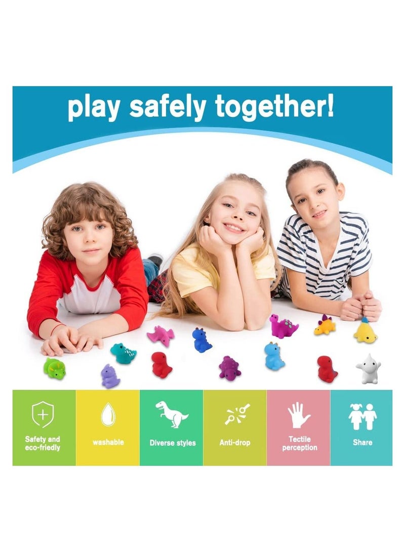 JOLLITY LLC Mochi Squishy Toys Mini Kawaii Dinosaur Squishes Soft Fidget Stress Squeeze Party Bags Filler for Boys Girls Birthday Gifts (24pcs) - Image 3