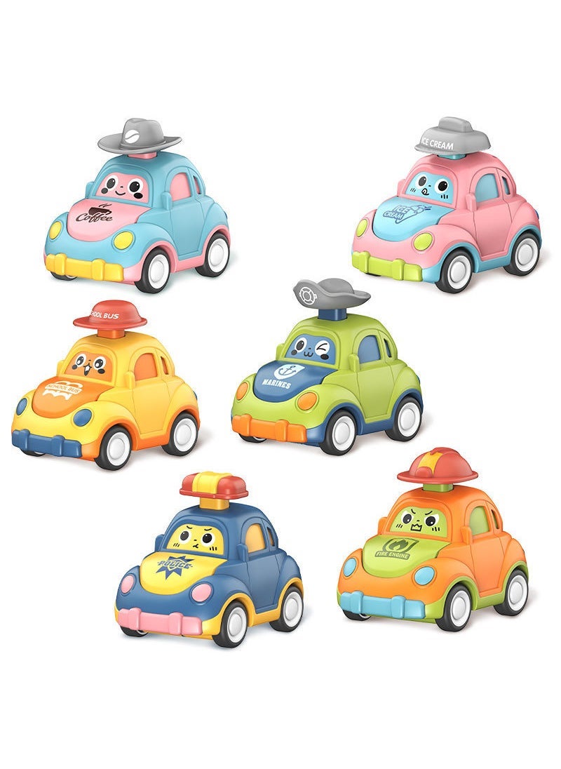 Duck-Inertia Kids Toy Car Toddler Cartoon Press Cap Car-Color Random