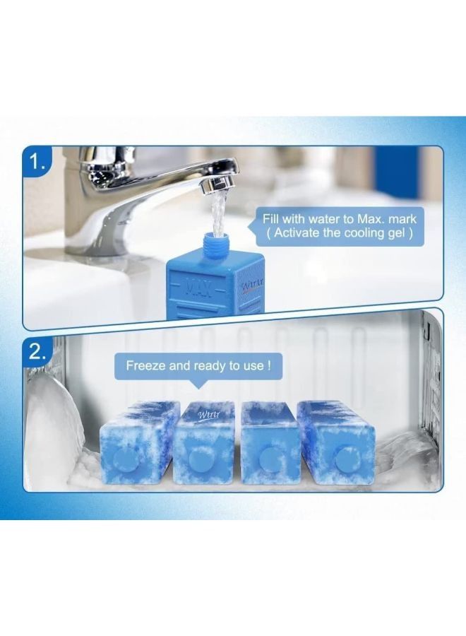 Wtrtr 4 Pieces Air Cooler Ice Packs for Keeping Food Fresh and Cold  - Image 3