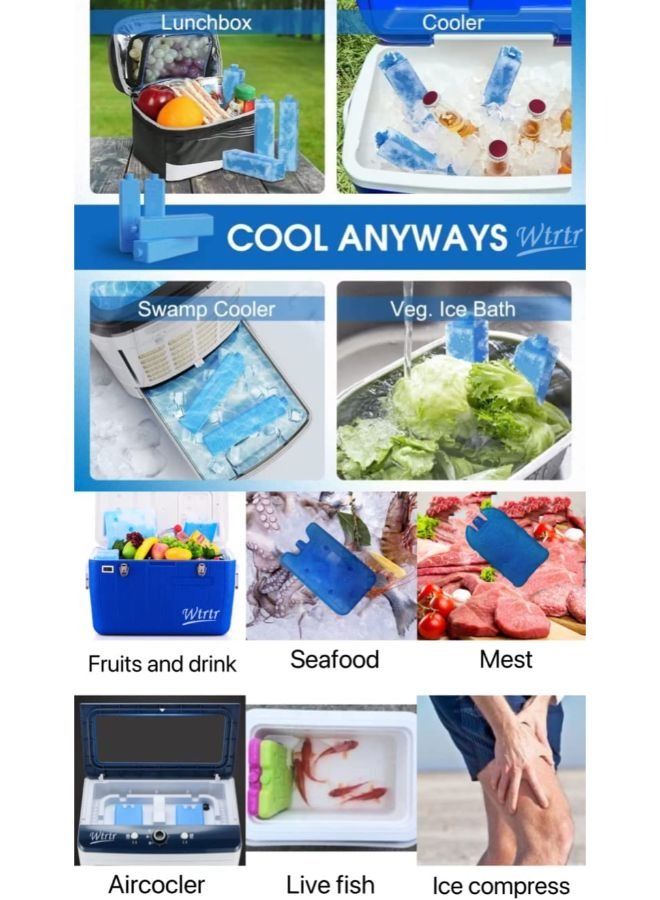 Wtrtr 4 Pieces Air Cooler Ice Packs for Keeping Food Fresh and Cold  - Image 4