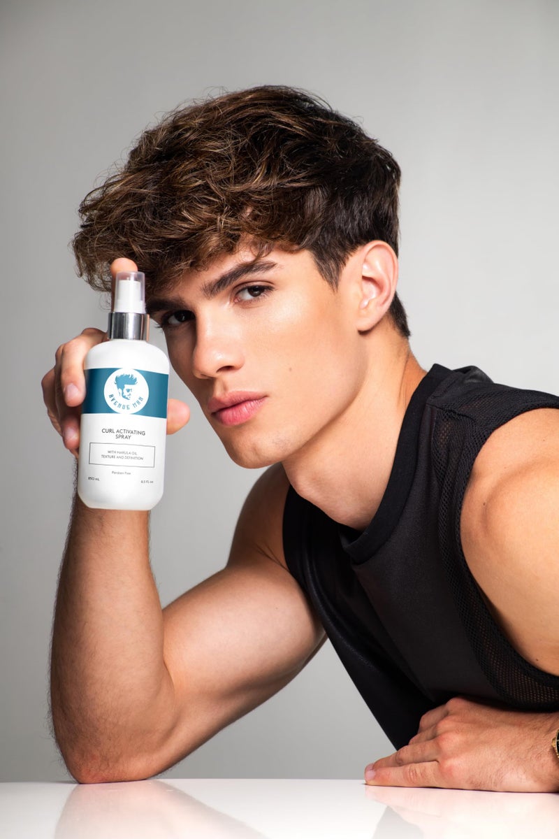 Avenue Man Curl Activating Spray - Frizz Free Activator for Defined, Irresistible Curls - Leave-In Conditioner with Marula Oil - Image 1