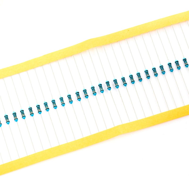 CHANZON 100pcs 100K Ω ohm Resistor 1/4W (0.25W) Metal Film Fixed Resistor 0.01 ±1% Tolerance 100KR MF Through Hole Resistors Current Limiting Rohs Certificated - Image 2