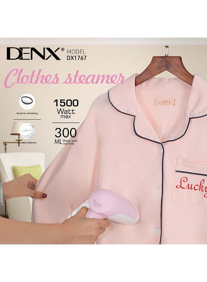 دينكس مكواة بخار للملابس محمولة باليد تسخين سريع عالية القوة – وردي - Image 2