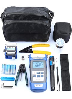 PROMASS promass New Fiber Optic FTTH Tool Kit Optical Power Meter Fiber Cleaver Wire Stripper Optical Fiber Cold Connection Tools Set with Storage Bag  - Image 1