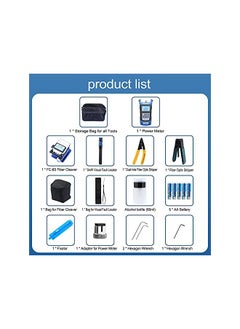 PROMASS promass New Fiber Optic FTTH Tool Kit Optical Power Meter Fiber Cleaver Wire Stripper Optical Fiber Cold Connection Tools Set with Storage Bag  - Image 4