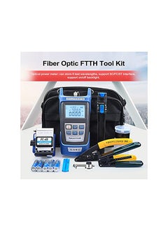 PROMASS promass New Fiber Optic FTTH Tool Kit Optical Power Meter Fiber Cleaver Wire Stripper Optical Fiber Cold Connection Tools Set with Storage Bag  - Image 3