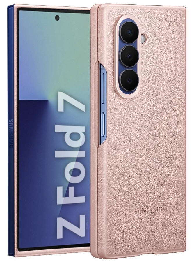 CATANES Leather Case Cover for Samsung Galaxy Z Fold 7, Kindsuit Case Slim and sleek - Pink - Image 1