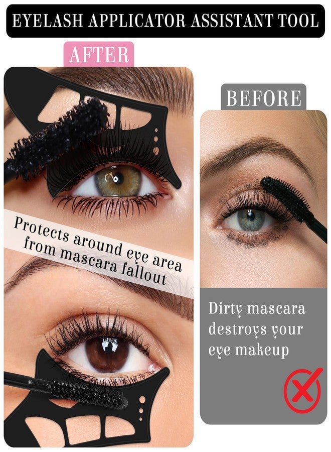 Haldane 4PCS Reusable Eyeshadow Stencil Tool for Eyes, Cat Eyeliner Stencil Guide Eyeshadow Shield Eyeliner Wing Eyeshadow Makeup Hooded Eye Patches Auxiliary Tool,Black - Image 4