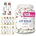 DMSKY Lip Balm Bulk 108 Pack, Lip Balm Hydrating with Vitamin E and Coconut Oil 12 Flavors, Lip Moisturizer Treatment - Party Favors Bulk Gift - Image 2