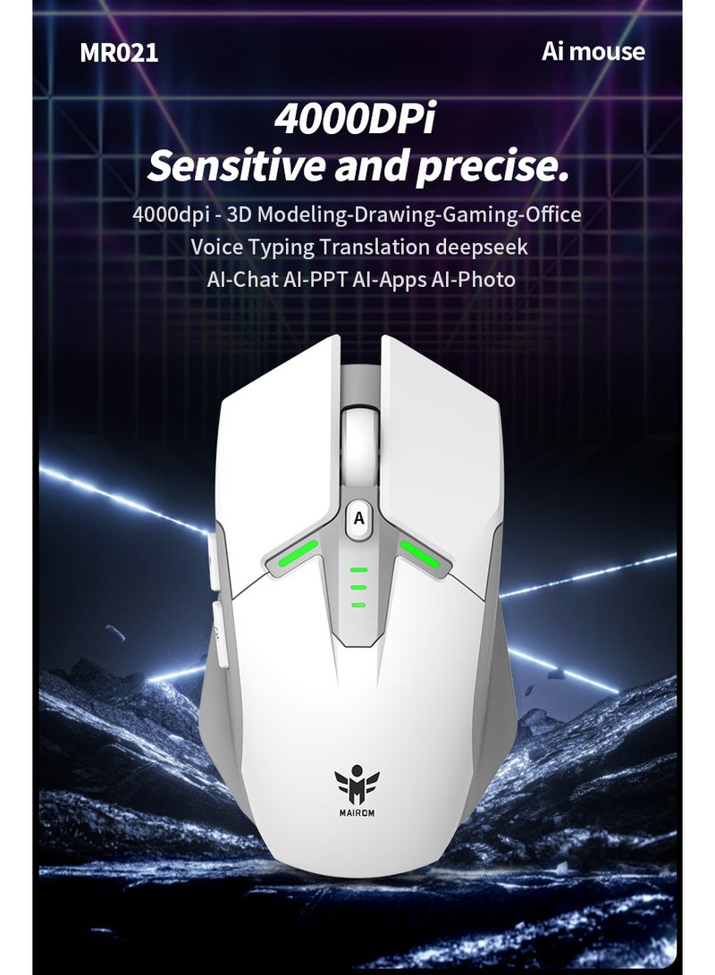 Luttec Smart AI Wireless Gaming Mouse, 4000 Adjustable DPI, Voice Typing Translation, AI Chat, One-Click AI PPT Generation, Universal for Laptop Desktop Mac All-in-One PC - Image 2
