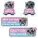 CNhoqc New Student Driver Magnet 4 Pcs Shivering Hamster Please Be Patient New Student Driver Automotive Car Magnet Reflective Safety Warning Attention Sign Reusable Removable Novice Bumper Sticker - Image 2