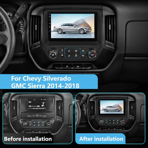 AWESAFE Android Car Radio Stereo for Chevy Silverado GMC Sierra 2014-2018 with Backup Camera CarPlay Android Auto - Image 3