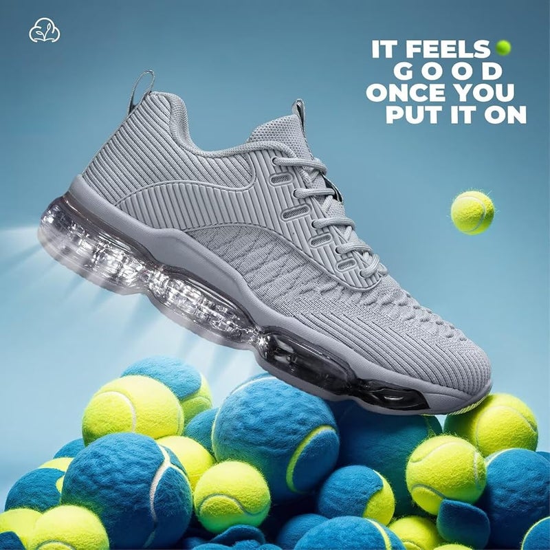 Luogoks Womens Walking Running Shoes Air Cushion Basketball Sneakers Fashion Tennis Breathable Sport Gym Fitness Cross Trainers Shoes - Image 4