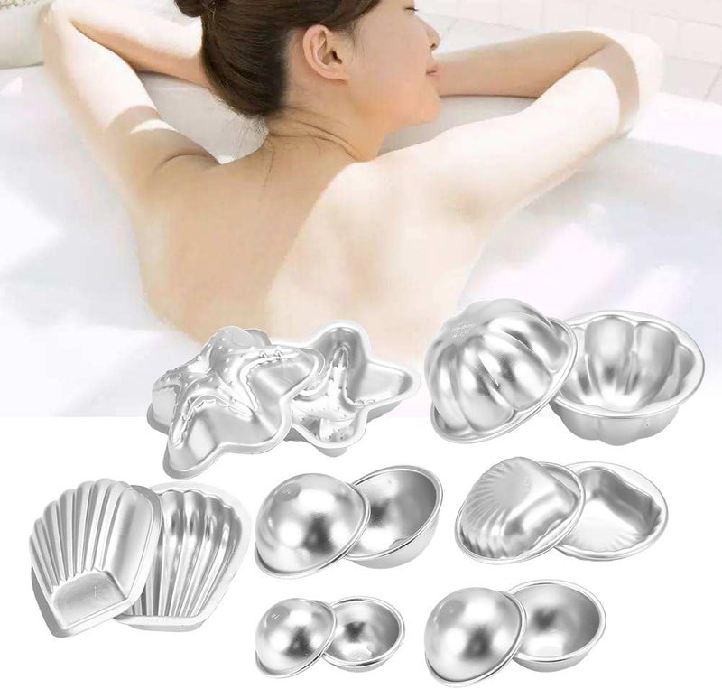 Rengue Handmade Aluminium Alloy Bath Bomb, Multiple Shapes, Easy to and Demould, Hygienic DIY Tools for Crafting Bath Bombs and Cakes Handmade Aluminium Alloy Bomb (Combination 8) - Image 3