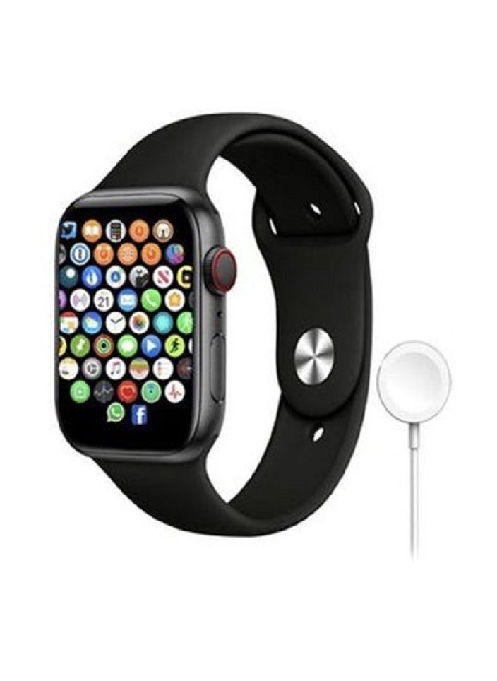 WS - Smart watch Full Screen With Wireless Charging Feature Supports 45MM Black - Image 1