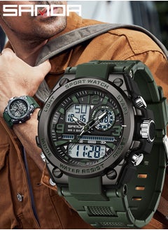 Sanda SANDA Men Sports Quartz Watches Dual Display LED Electronic Digital Wristwatches Waterproof Military Watch  - Image 2
