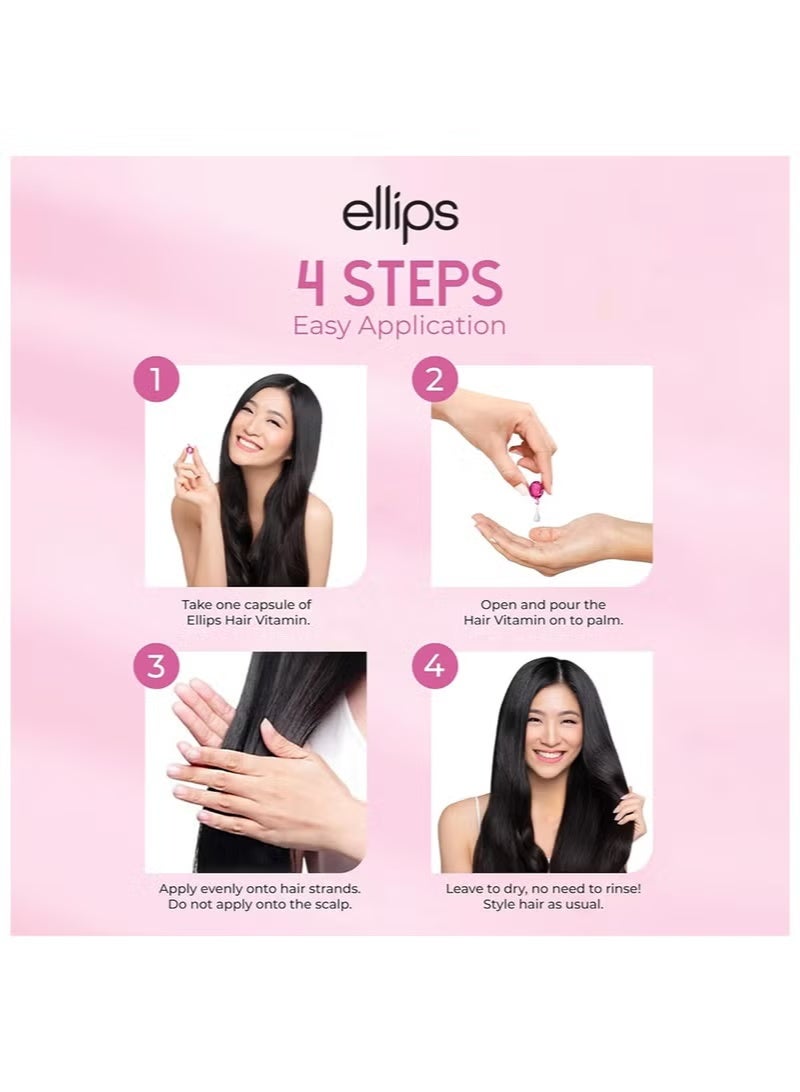 Ellips Hair Vitamin Nutri Color Moroccan Argan Oil, Heat Protection With Sunflower Oil Aloe Vera Oil, 50 x 1ml Capsules - Image 5