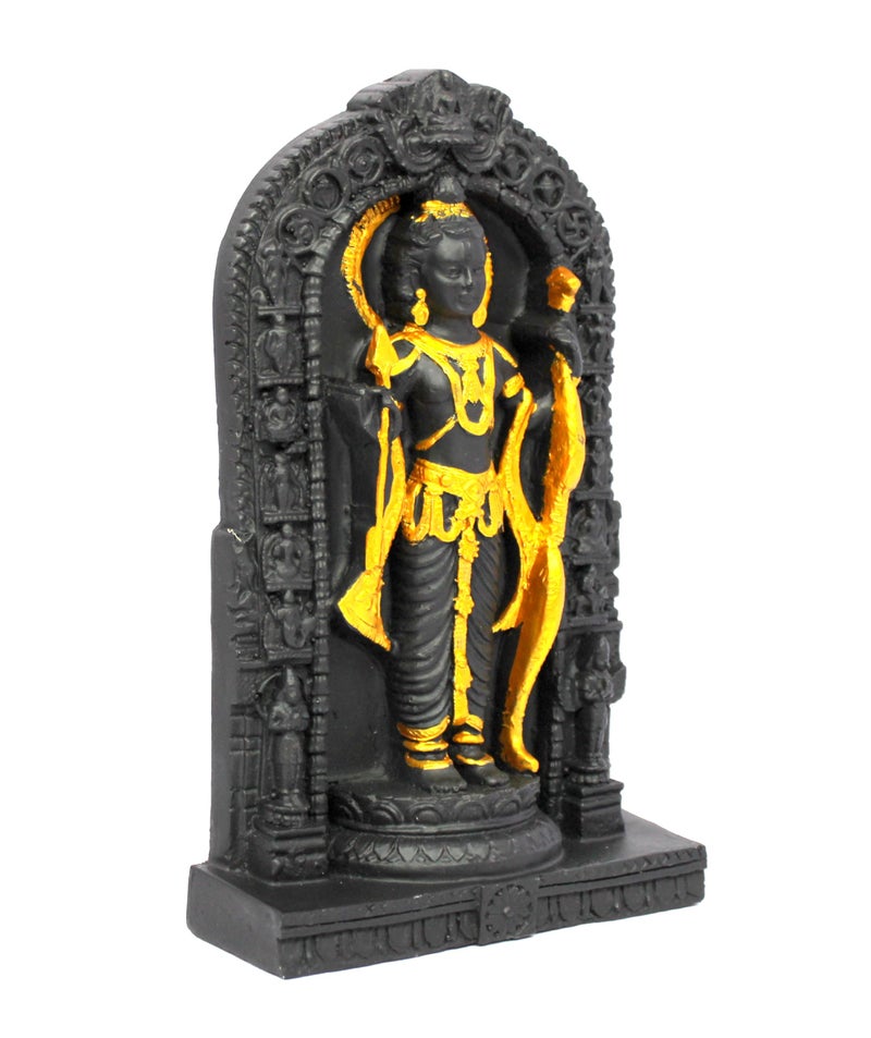 ESPLANADE Resin Ram Lalla Shri Ram Murti Idol Ayodhya Temple Statue Sculpture Decorative Idols (8.5 Inch Height) (Golden) - Image 3