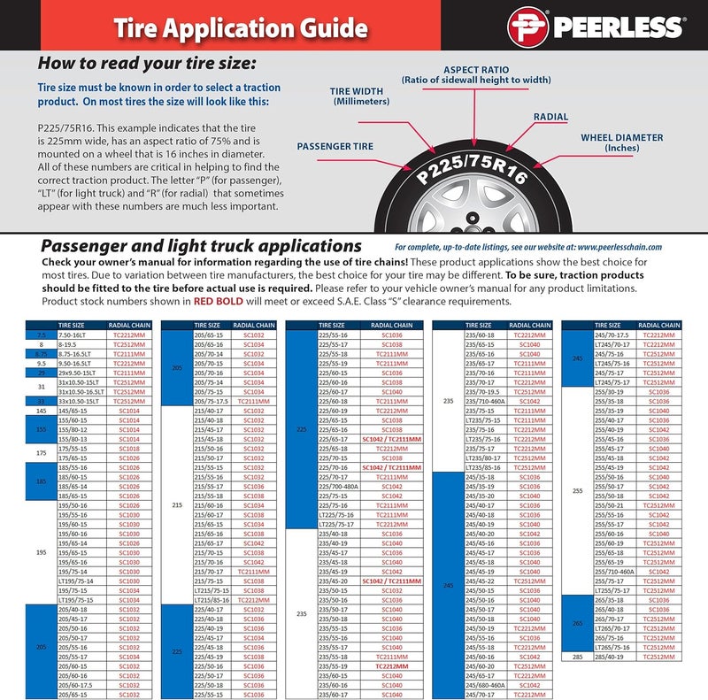 SCC SC1042 Radial Chain Cable Traction Tire Chain - Set of 2 - Image 4