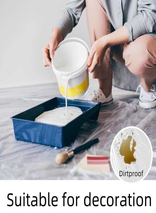 توب سون قماش بلاستيكي شفاف من توب سون للطلاء، مقاس 9×12 قدم، متين، مقاوم للماء والغبار، مقاوم للتمزق، قماش بلاستيكي للرسامين - غطاء أثاث متعدد الأغراض، طبقة حماية للأرضيات والجدران - Image 2