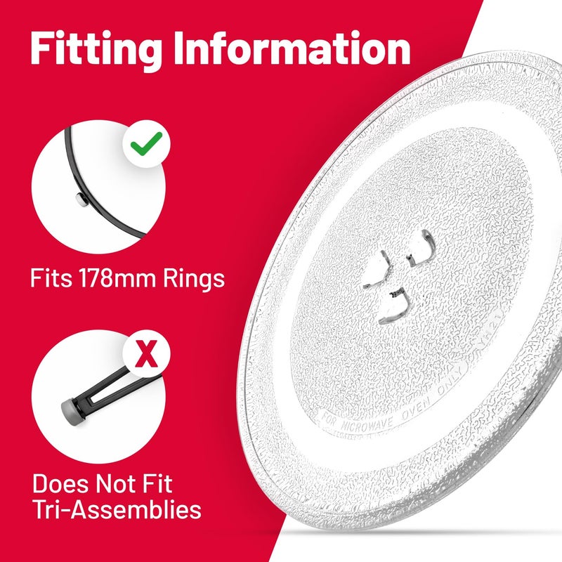 باكسانباكس Universal 245mm/9.64" Microwave Glass Turntable Plate Universal with 3 Fixers Clear Replacement | Paxanpax PSA001 - Image 2