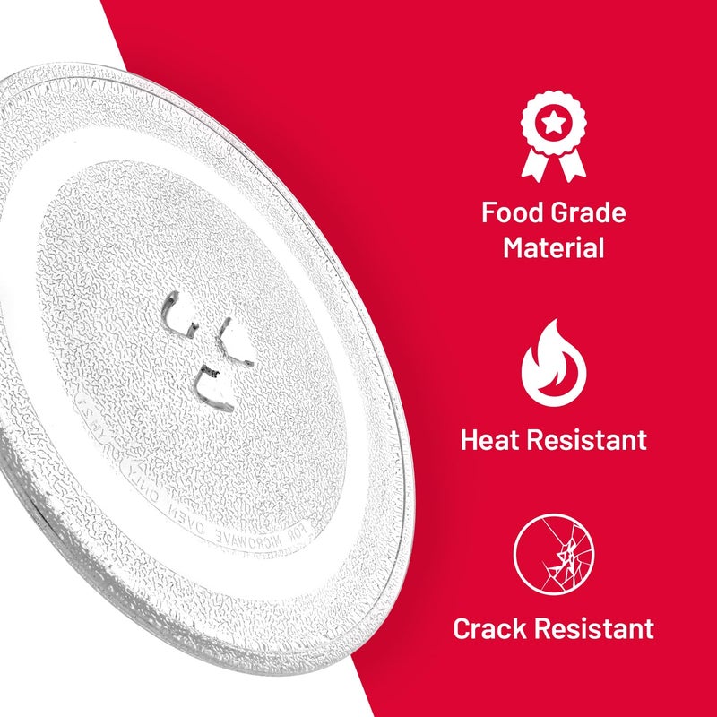 باكسانباكس Universal 245mm/9.64" Microwave Glass Turntable Plate Universal with 3 Fixers Clear Replacement | Paxanpax PSA001 - Image 4