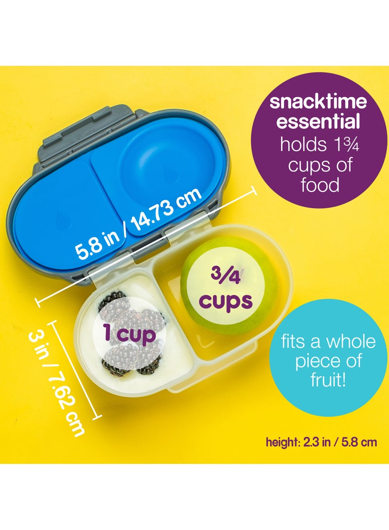 b.box Snackbox, Mini Bento Lunch Box with 2 Leakproof Compartments, Ideal for Toddlers, Kids Lunch & Snacks, Fits Whole Piece of Fruit, BPA Free - Image 5