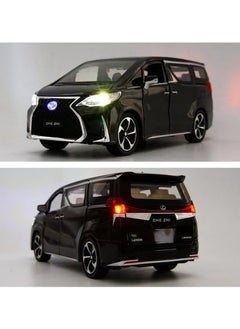 Swift 1:24 Lexus LM300 Diecast Metal Model Toy Car Scale Model Car with Sound and Light, Model Car with Sound and Light, Black  - Image 4