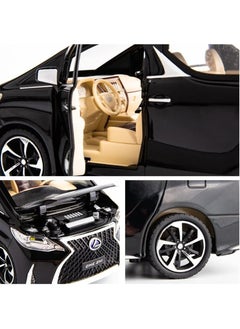 Swift 1:24 Lexus LM300 Diecast Metal Model Toy Car Scale Model Car with Sound and Light, Model Car with Sound and Light, Black  - Image 3
